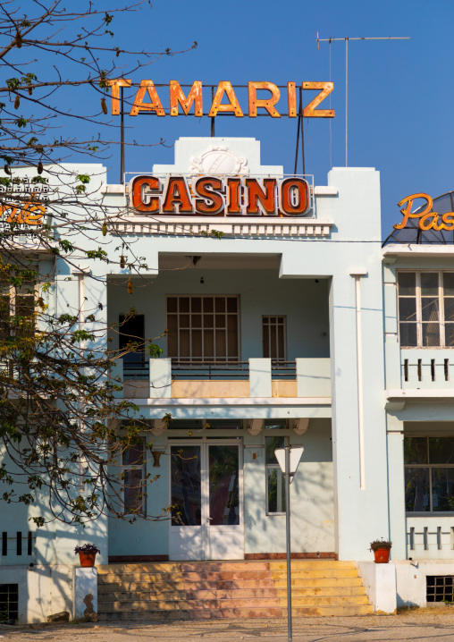 Old portuguese colonial Tamariz casino, Benguela Province, Lobito, Angola