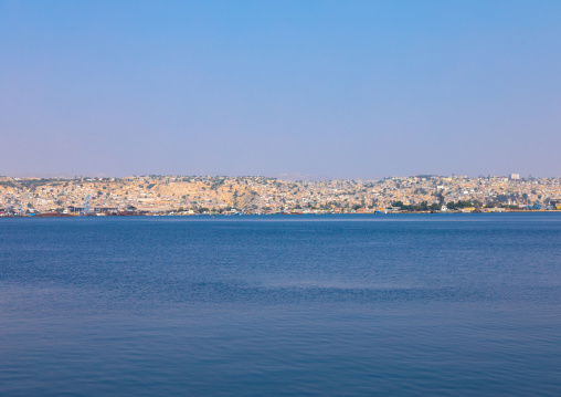 Houses on the other side of the sea channel, Benguela Province, Lobito, Angola