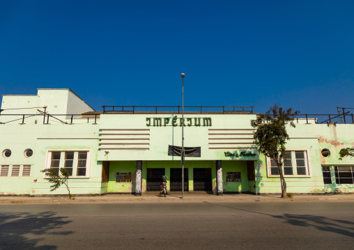 Art deco portuguese colonial building formerly cine teatro Imperium, Benguela Province, Lobito, Angola