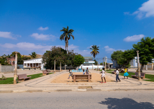 Angolan children playing on a square, Benguela Province, Catumbela, Angola