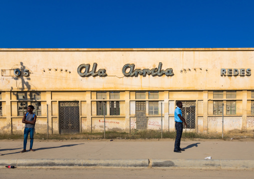 Old portuguese colonial building hosting a shop, Benguela Province, Catumbela, Angola