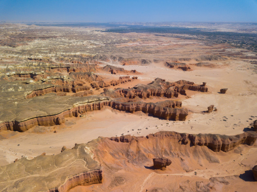 Aerial view of rock formations, Cunene Province, Curoca, Angola