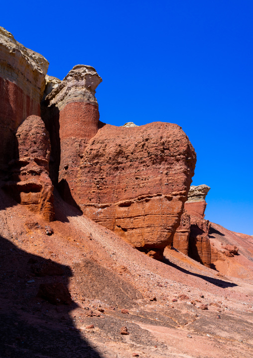 Rock formations in an arid area, Cunene Province, Curoca, Angola