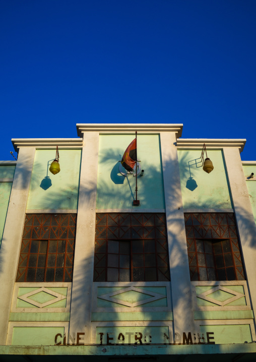 Old portuguese colonial building of the cine teatro Namibe, Namibe Province, Namibe, Angola