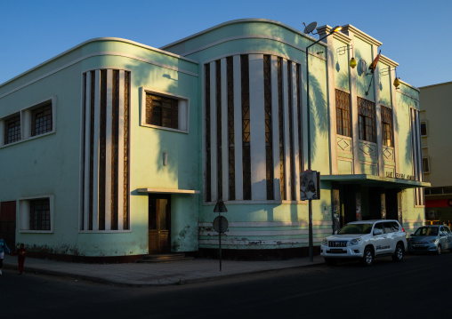 Old portuguese colonial building of the cine teatro Namibe, Namibe Province, Namibe, Angola