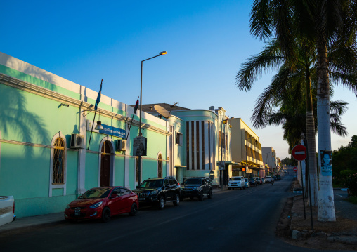 Old portuguese colonial building of the cine teatro Namibe, Namibe Province, Namibe, Angola