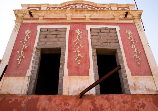 Window of an old portuguese colonial building, Namibe Province, Namibe, Angola