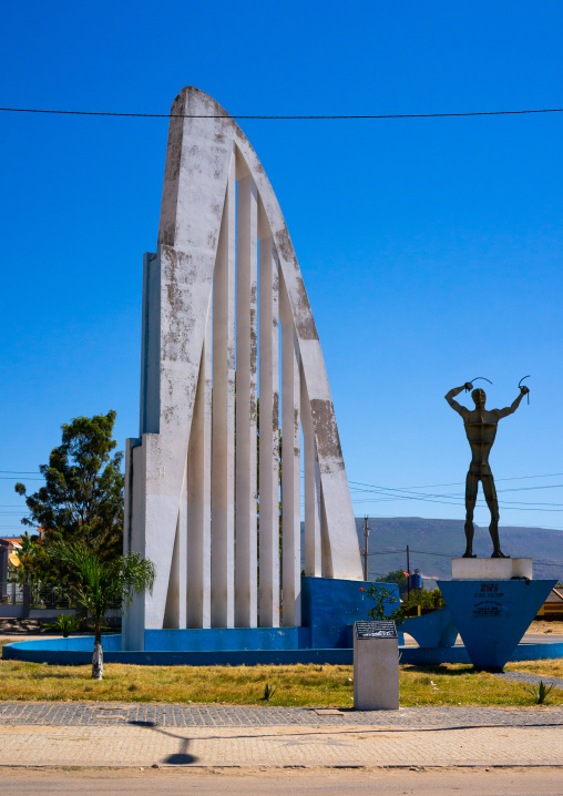 The ironman breaking the chains of oppression monument, Huila Province, Lubango, Angola