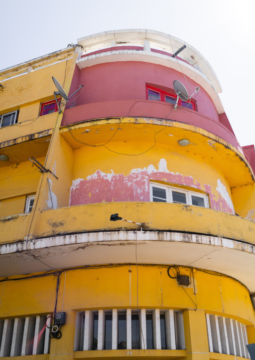 Old portuguese colonial apartements building, Huila Province, Lubango, Angola