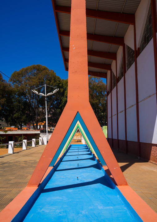 Old portuguese exhibition building, Huila Province, Lubango, Angola