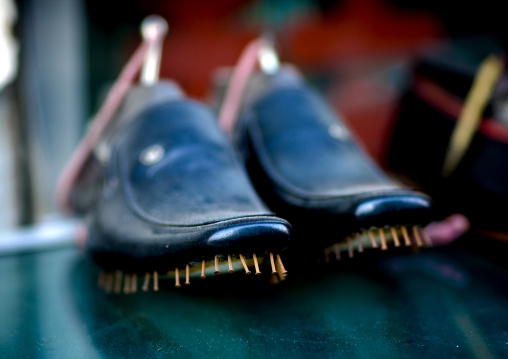 Old Shoes In A Market, Beijing China