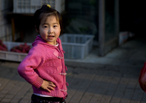 Chinese Girl In The Street, Beijing, China