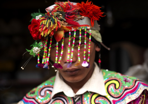 Musicians During A Funeral Procession, Yuanyang, Yunnan Province, China