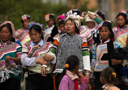 Funeral Procession In The Street, Yuanyang, Yunnan Province, China