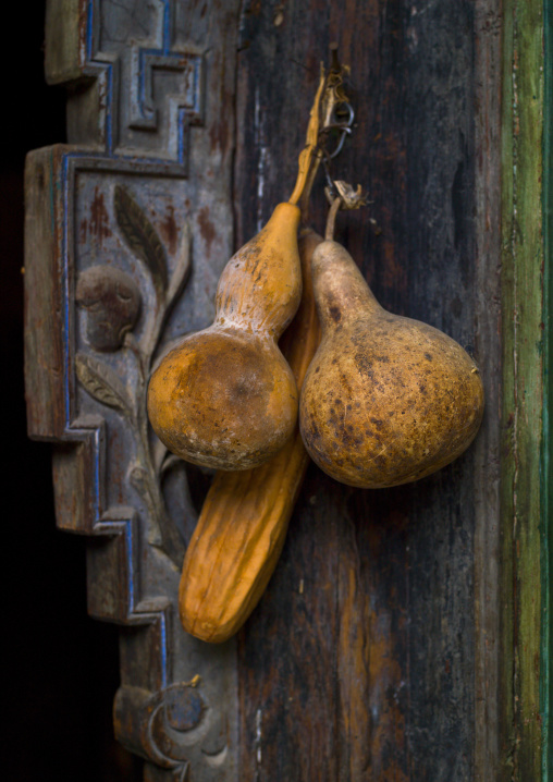 Calabashes On A Doorway, Tuan Shan Village, Yunnan Province, China