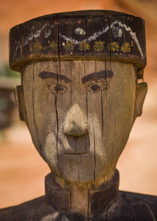 Wood Statue In Jinuo Minority, Yunnan Province, China