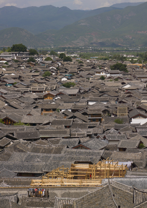 Roof Tops Of Old Town, Lijiang, Yunnan Province, China