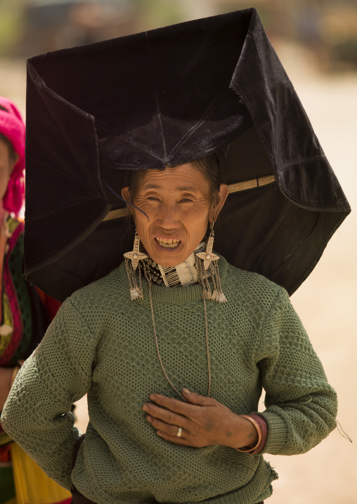 Yi Tribal Woman In Traditional Clothes, Yongning, Yunnan Province, China