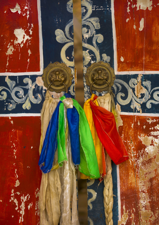 Ringha Temple Door, Zhongdian, Yunnan Province, China