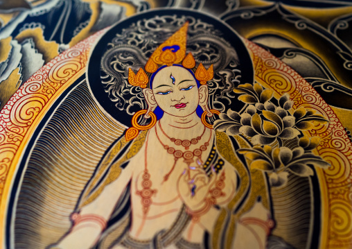 Thangka painting, Qinghai province, Wutun, China