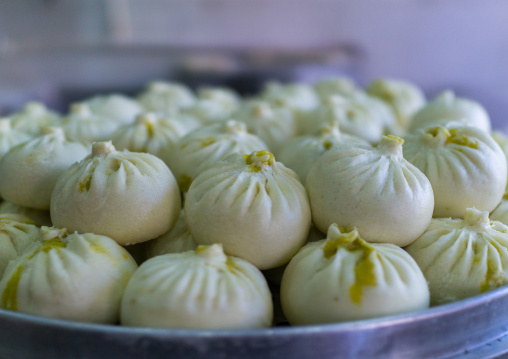 Typical street food dumplings called momos, Gansu province, Linxia, China