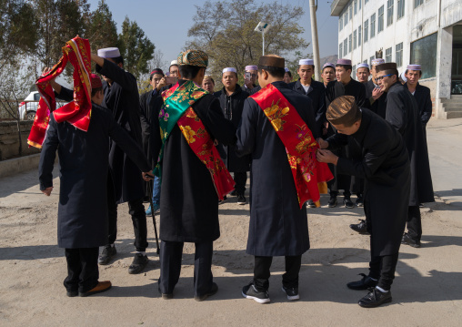 Sufi people celebration at Mingde Gong Bei temple, Gansu province, Linxia, China