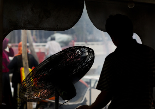 View On Market From Inside A Stall, Hotan, Xinjiang Uyghur Autonomous Region, China