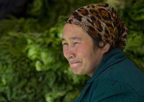 Uyghur Woman, Opal Village Market, Xinjiang Uyghur Autonomous Region, China