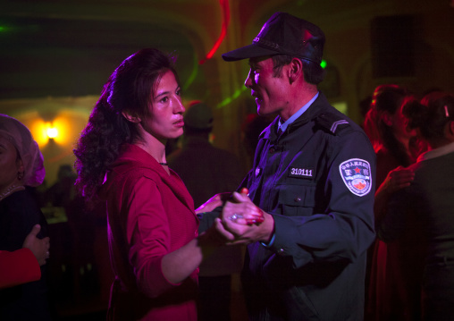 Tajik and kyrgyz People Dancing At A Party, Xinjiang Uyghur Autonomous Region, China