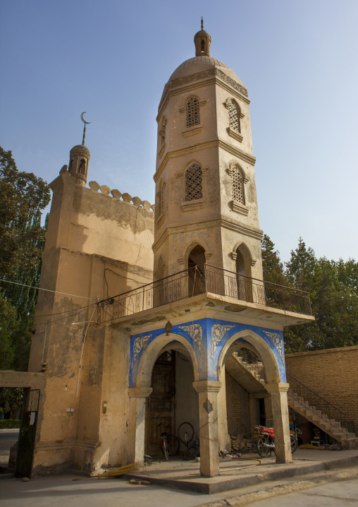 Entrance Of A Mosque, Minfeng, Xinjiang Uyghur Autonomous Region, China