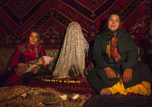 Bride In A Wedding In Uyghur Family, Kashgar, Xinjiang Uyghur Autonomous Region, China