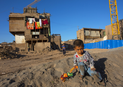 Renovations In The Old Town Of Kashgar, Xinjiang Uyghur Autonomous Region, China