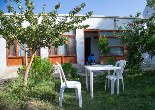 Tourist in an afghan guesthouse, Badakhshan province, Ishkashim, Afghanistan