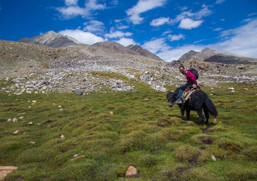 Treck in the pamir mountains with yaks, Big pamir, Wakhan, Afghanistan