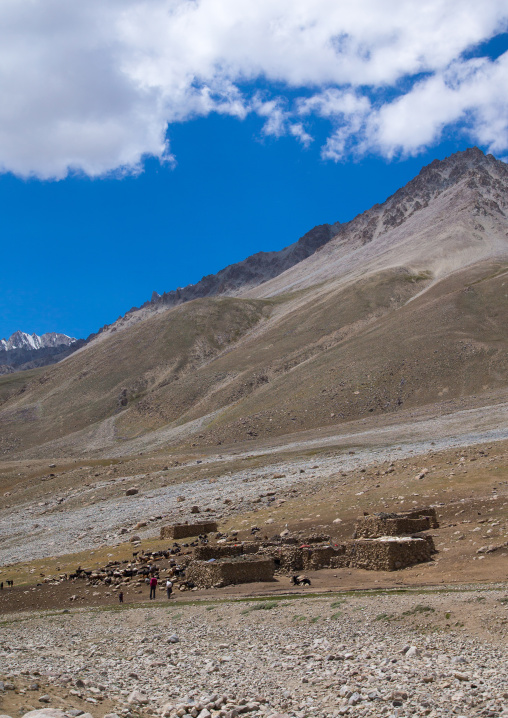 Wakhi village in the pamir mountains, Big pamir, Wakhan, Afghanistan