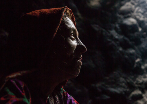 Wakhi nomad woman in the mountains, Big pamir, Wakhan, Afghanistan