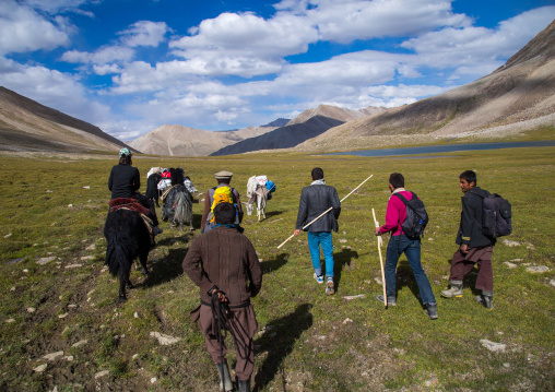 Treck in the pamir mountains with yaks, Big pamir, Wakhan, Afghanistan