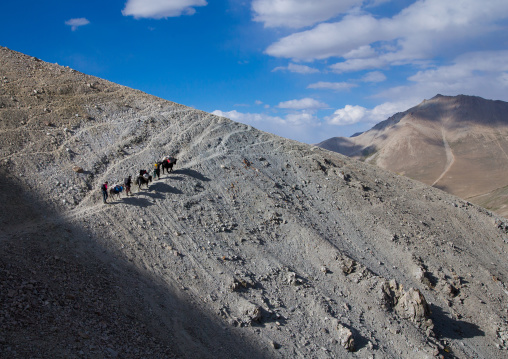 Treck in the pamir mountains with yaks, Big pamir, Wakhan, Afghanistan