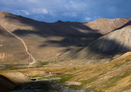 Wakhi village in the pamir mountains, Big pamir, Wakhan, Afghanistan