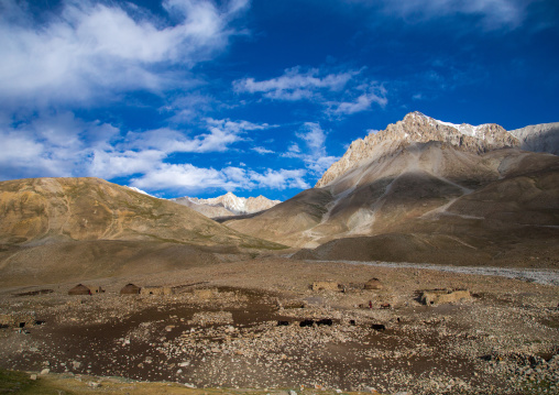 Wakhi village in the pamir mountains, Big pamir, Wakhan, Afghanistan