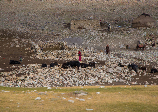 Wakhi village in the pamir mountains, Big pamir, Wakhan, Afghanistan