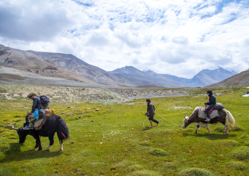 Treck in the pamir mountains with yaks, Big pamir, Wakhan, Afghanistan