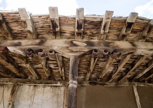 Roof detail of a traditional house, Badakhshan province, Zebak, Afghanistan