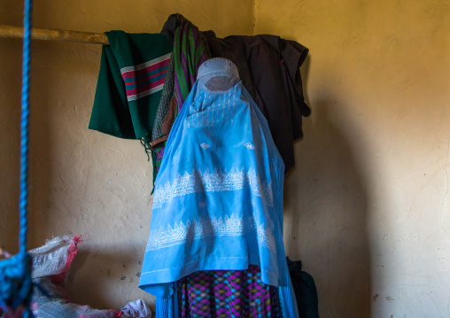 Afghan woman wearing a burka, Badakhshan province, Zebak, Afghanistan