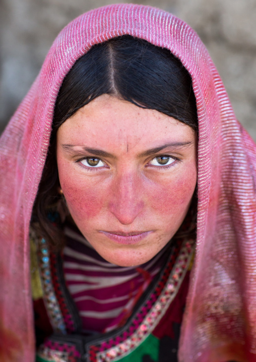 Portrait of a wakhi nomad woman, Big pamir, Wakhan, Afghanistan