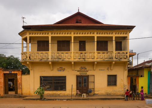 Benin, West Africa, Porto-Novo, old french colonial building