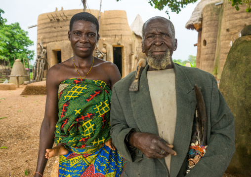 Benin, West Africa, Boukoumbé, mr kouagou maxon and his wife