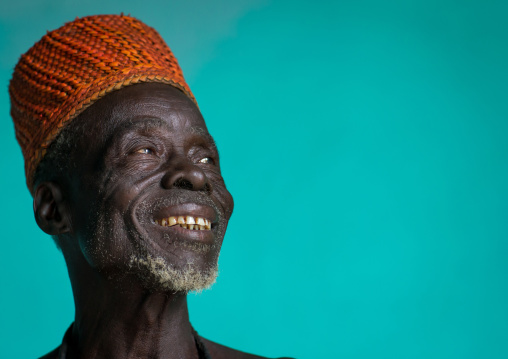 Benin, West Africa, Taneka-Koko, traditional healer called mister tcholi portrait