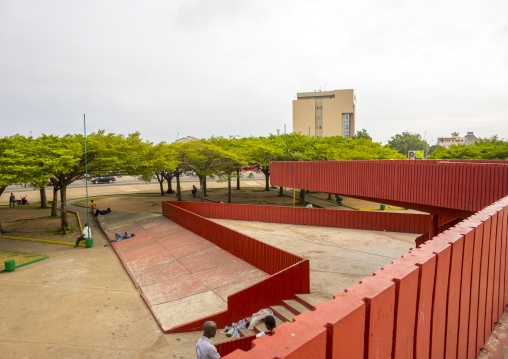 Benin, West Africa, Cotonou, red star square