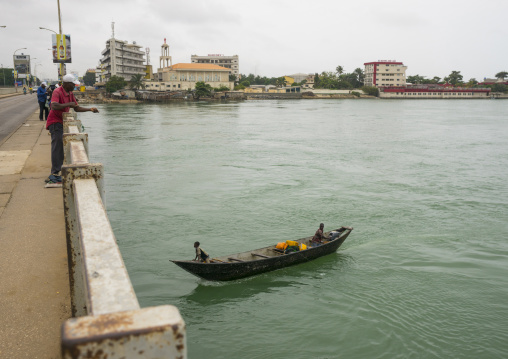 Benin, West Africa, Cotonou, bridge over nokoue lake